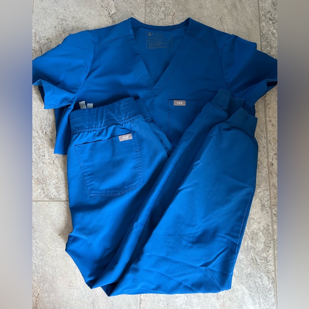 Figs Scrub Set - Royal Blue